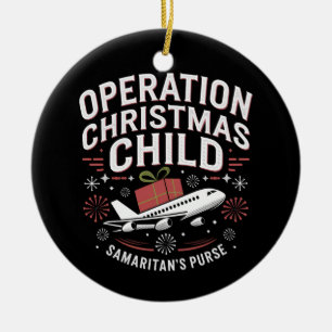 Operation Christmas Child Funny Family Matching  Ceramic Tree Decoration