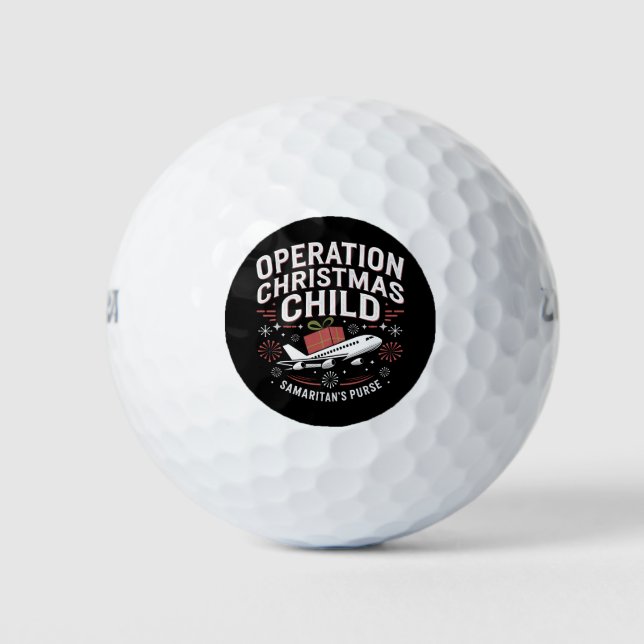 Operation Christmas Child Funny Family Matching  Golf Balls (Front)