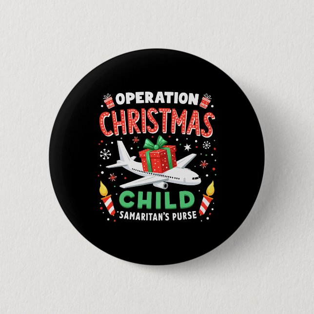 Operation Christmas Child Funny Family Matching Xm 6 Cm Round Badge (Front)