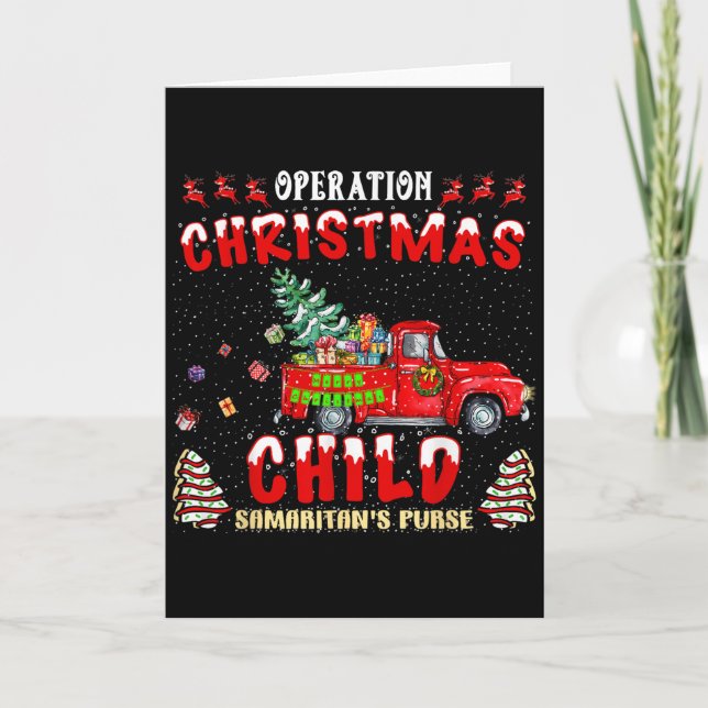 Operation Christmas Child Funny Family Matching Xm Card (Front)