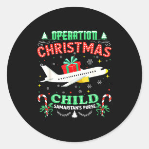 Operation Christmas Child Funny Family Matching Xm Classic Round Sticker