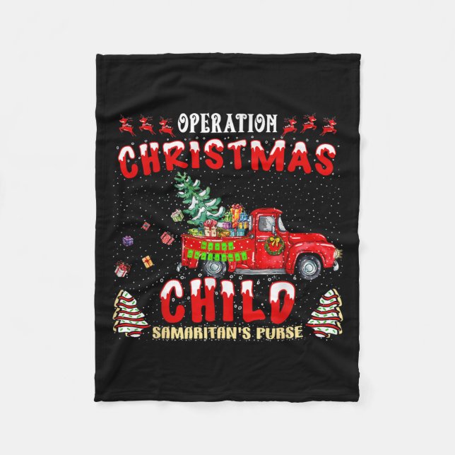 Operation Christmas Child Funny Family Matching Xm Fleece Blanket (Front)