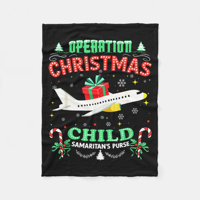 Operation Christmas Child Funny Family Matching Xm Fleece Blanket (Front)