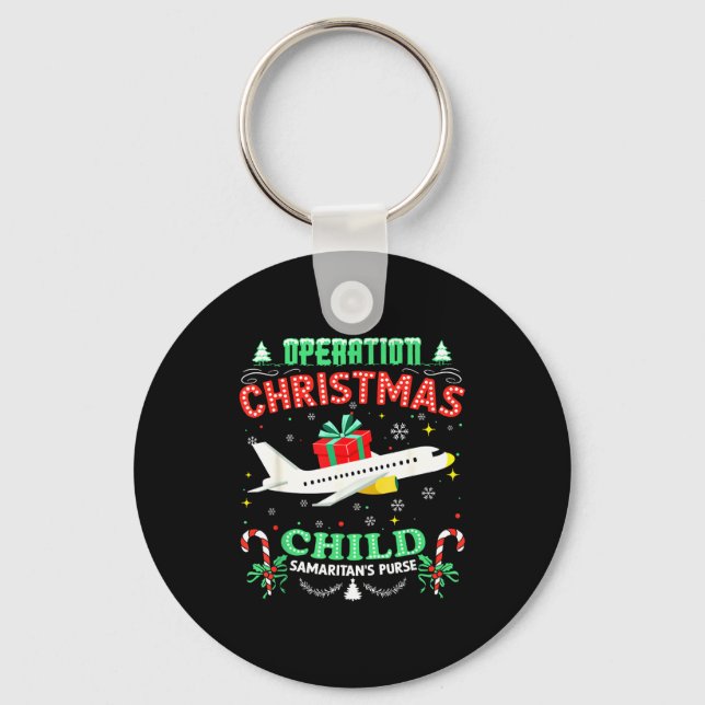 Operation Christmas Child Funny Family Matching Xm Key Ring (Front)
