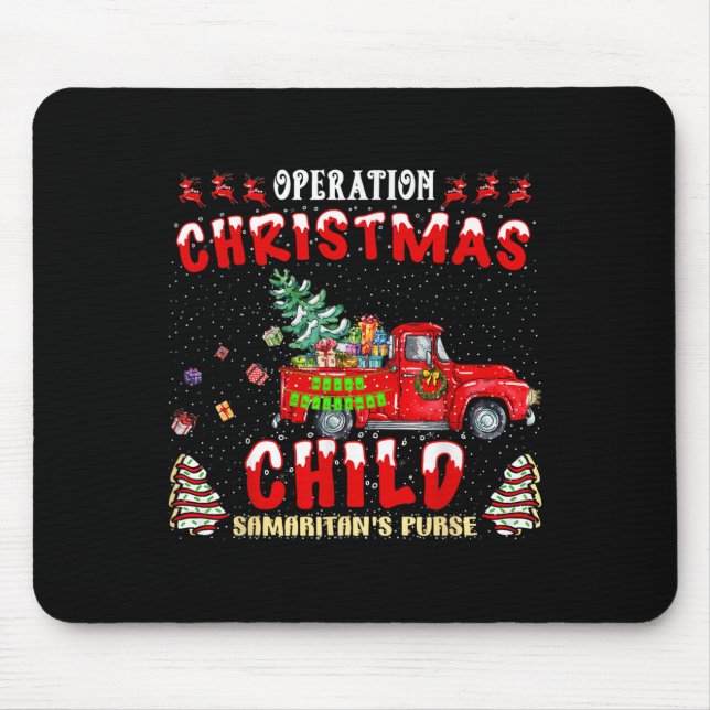 Operation Christmas Child Funny Family Matching Xm Mouse Mat (Front)