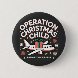 Operation Christmas Child Samaritan Purse  6 Cm Round Badge