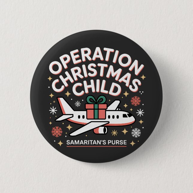Operation Christmas Child Samaritan Purse  6 Cm Round Badge (Front)