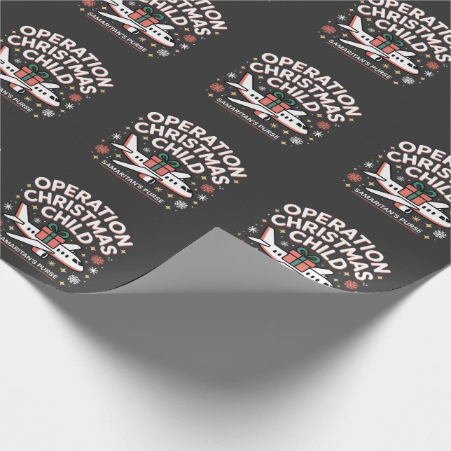 Operation Christmas Child Samaritan Purse  Wrapping Paper (Corner)