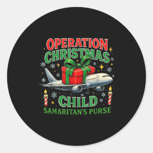 Operation Christmas Child Samaritan’s Purse Design Classic Round Sticker