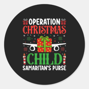 Operation Christmas Child Samaritan's Purse Chirst Classic Round Sticker