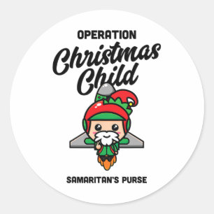 Operation Christmas Child Samaritan's Purse Christ Classic Round Sticker