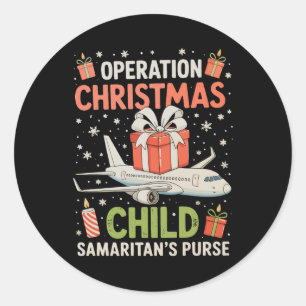 Operation Christmas Child Smaritan's Purse Xmas Classic Round Sticker