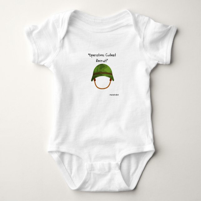 Operation: Cutest Recruit Baby One-Piece  Bodysuit (Front)