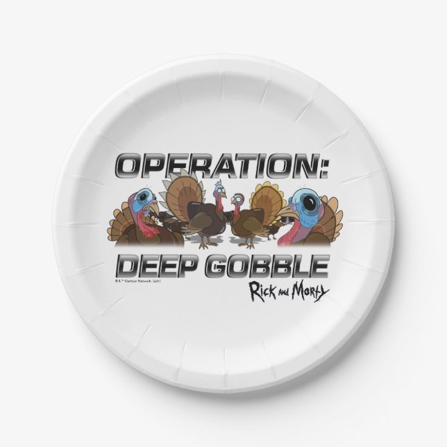 Operation: Deep Gobble Paper Plate (Front)