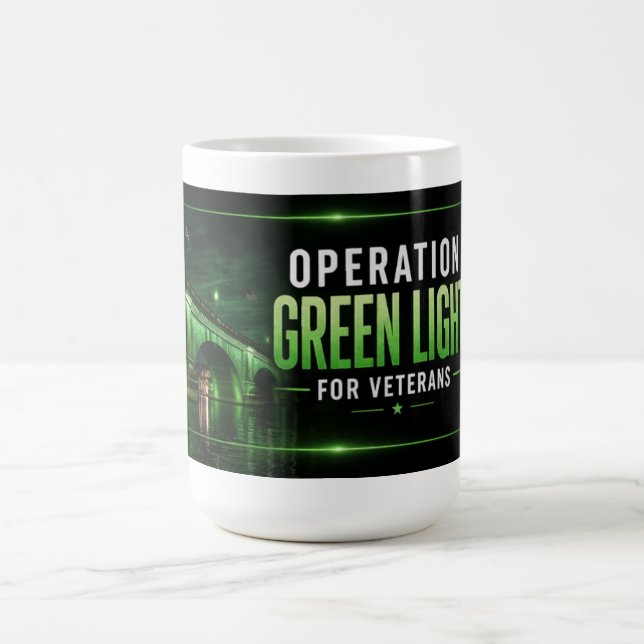 Operation Green Light for Veterans London Bridge Coffee Mug (Center)