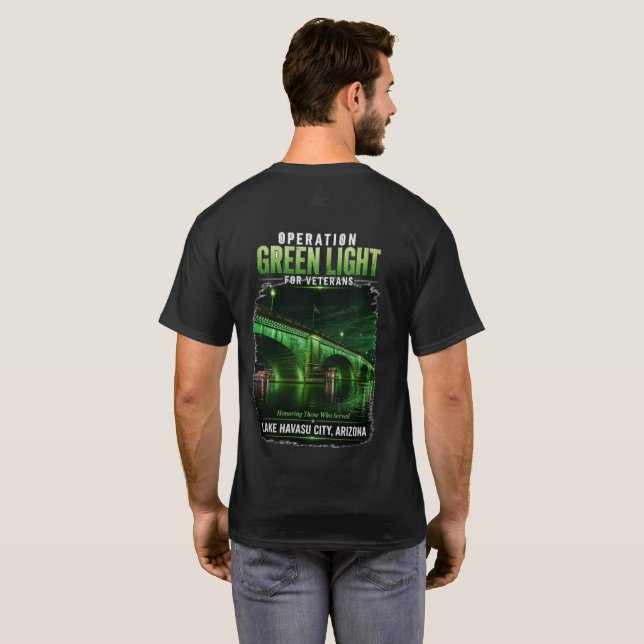 Operation Green Light for Veterans London Bridge T-Shirt (Back Full)