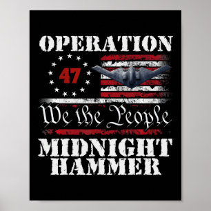 Operation Midnight Hammer - Usa Flag Midnight Hamm Poster