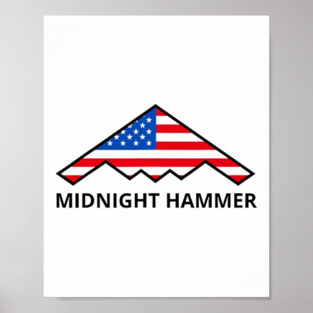 Operation Midnight Hammer Usa Flag Midnight Hammer Poster (Front)