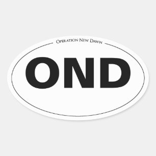 Operation New Dawn Oval Sticker
