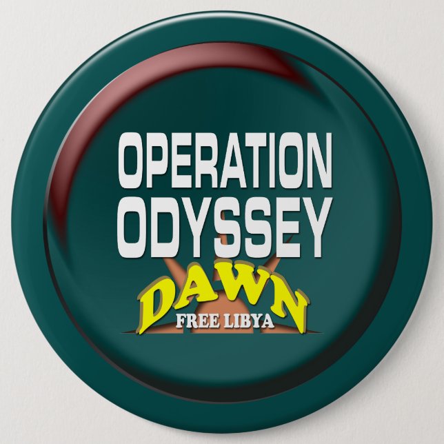 Operation Odyssey Dawn 6 Cm Round Badge (Front)