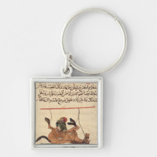 Operation on a horse, illustration key ring