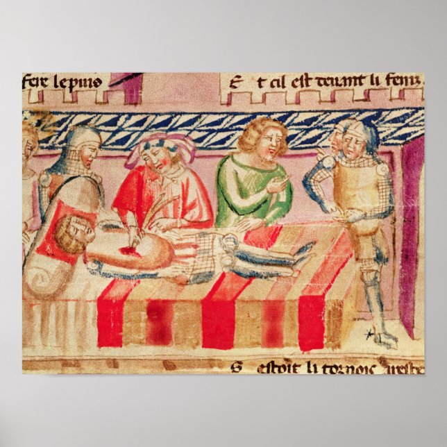 Operation on a wounded soldier poster (Front)