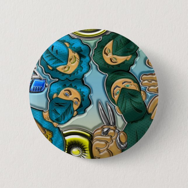 Operation or Surgery 6 Cm Round Badge (Front)