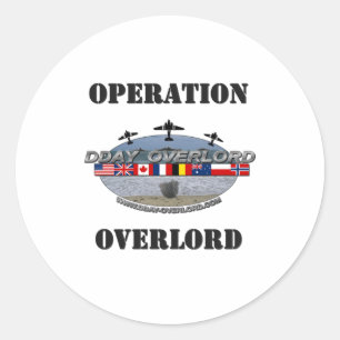 Operation Overlord 1944 Classic Round Sticker