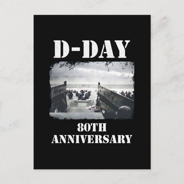Operation Overlord 1944 D-Day 2024 Normandy Holiday Postcard (Front)