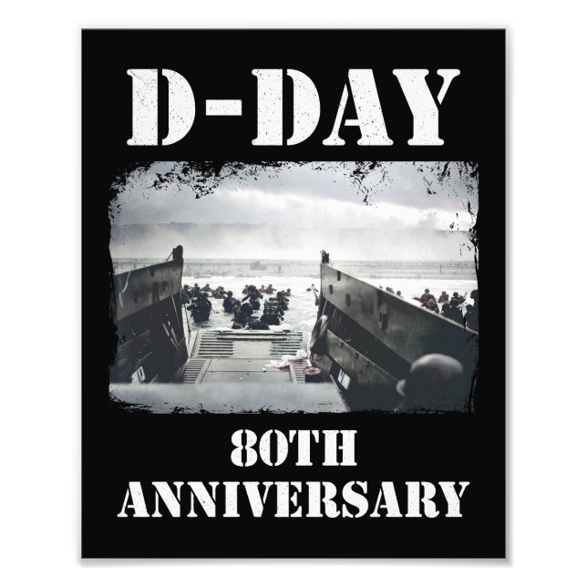 Operation Overlord 1944 D-Day 2024 Normandy Photo Print (Front)