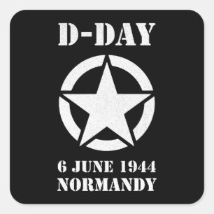 Operation Overlord 1944 D-Day 2024 Normandy Square Sticker