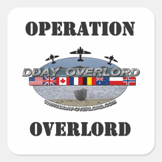 Operation Overlord 1944 Square Sticker (Front)