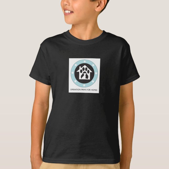 Operation Paws for Homes Dog Rescue Boy's T-shirt (Front)