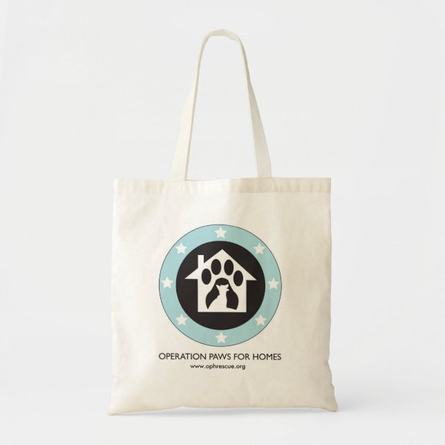 Operation Paws for Homes Dog Rescue Tote Bag (Front)