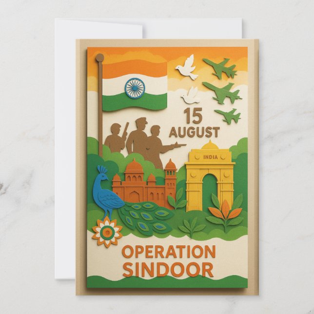 Operation Sindoor Independence Day Card (Front)
