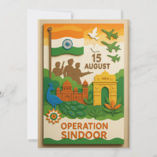 Operation Sindoor Independence Day Card