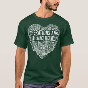Operations and Maintenance Technician Heart T-Shirt