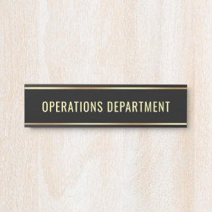 Operations Department Template Customisable Text Door Sign