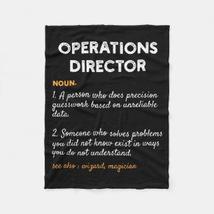 Operations Director Profession Funny Dictionary De Fleece Blanket