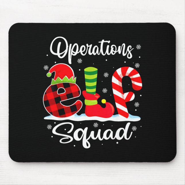 Operations Elf Squad Christmas Manager Matching X- Mouse Mat (Front)