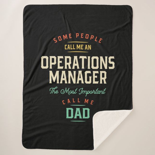 Operations Manager and Dad Sherpa Blanket (Front)