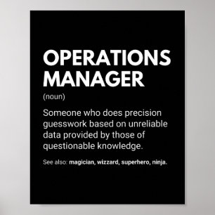 Operations Manager Funny Definition Poster