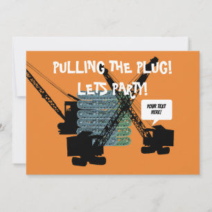 OPERATOR ENGINEER RETIREMENT PARTY CRANE OPERATOR INVITATION