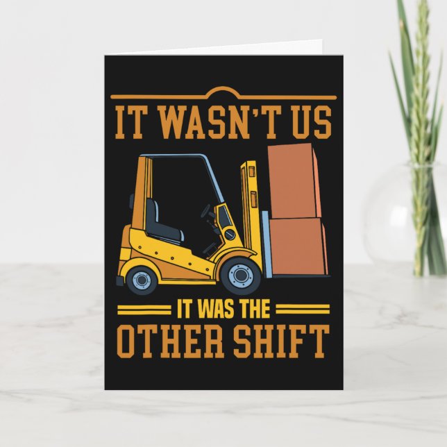 Operator Forklift Driver Fathers Day Funny Forklif Card (Front)