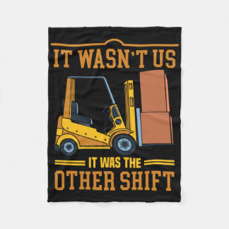 Operator Forklift Driver Fathers Day Funny Forklif Fleece Blanket