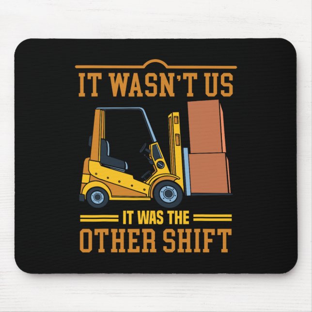 Operator Forklift Driver Fathers Day Funny Forklif Mouse Mat (Front)