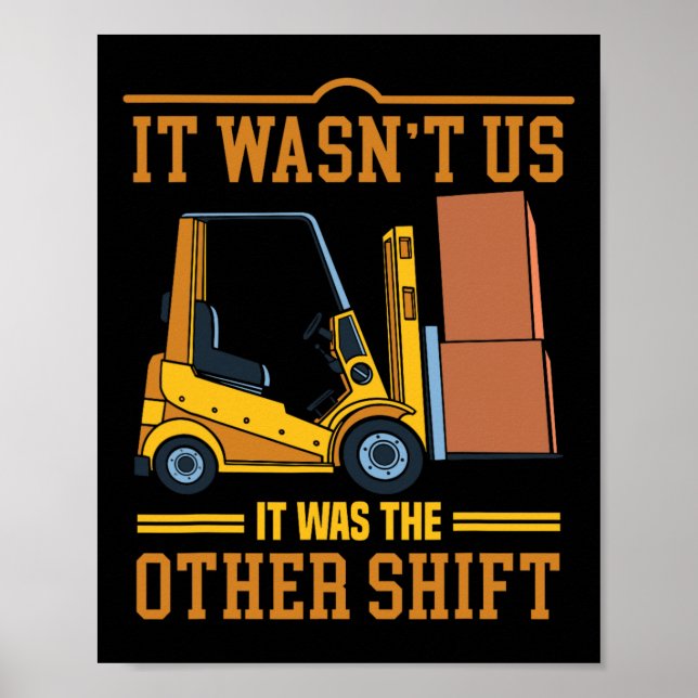 Operator Forklift Driver Fathers Day Funny Forklif Poster (Front)
