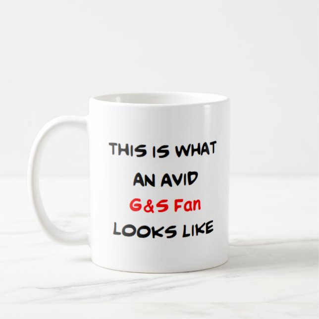 operetta g & s fan, avid coffee mug (Left)