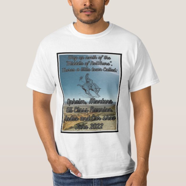 Opheim Montana Rodeo T-Shirt (Front)