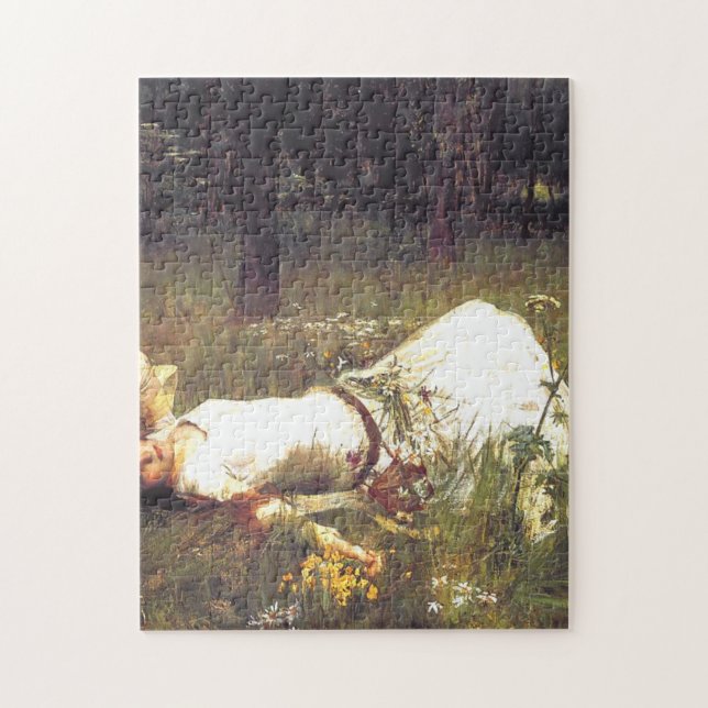 Ophelia 1889 By John William Waterhouse Jigsaw Puzzle (Vertical)